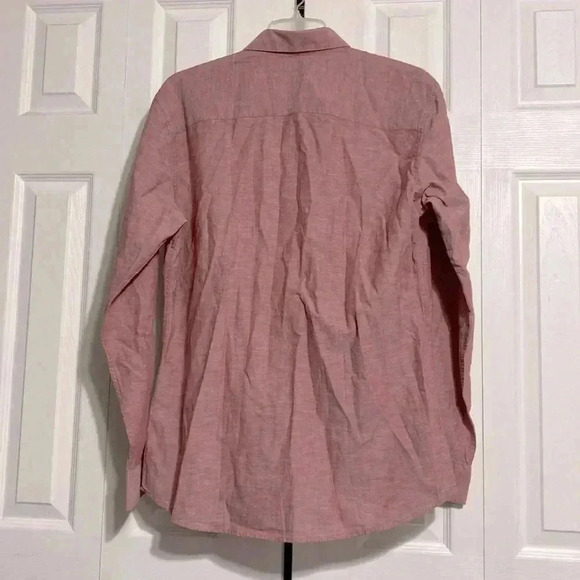 Selected Homme slim fit cotton linen men’s button down shirt size 16.5 - Picture 6 of 9